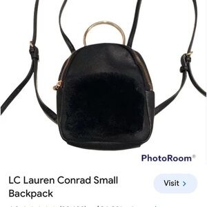 Lauren Conrad Classic Black Faux Leather Backpack with Front Zip Pocket 7644102_Black?wid=400&hei=400&  main image 3